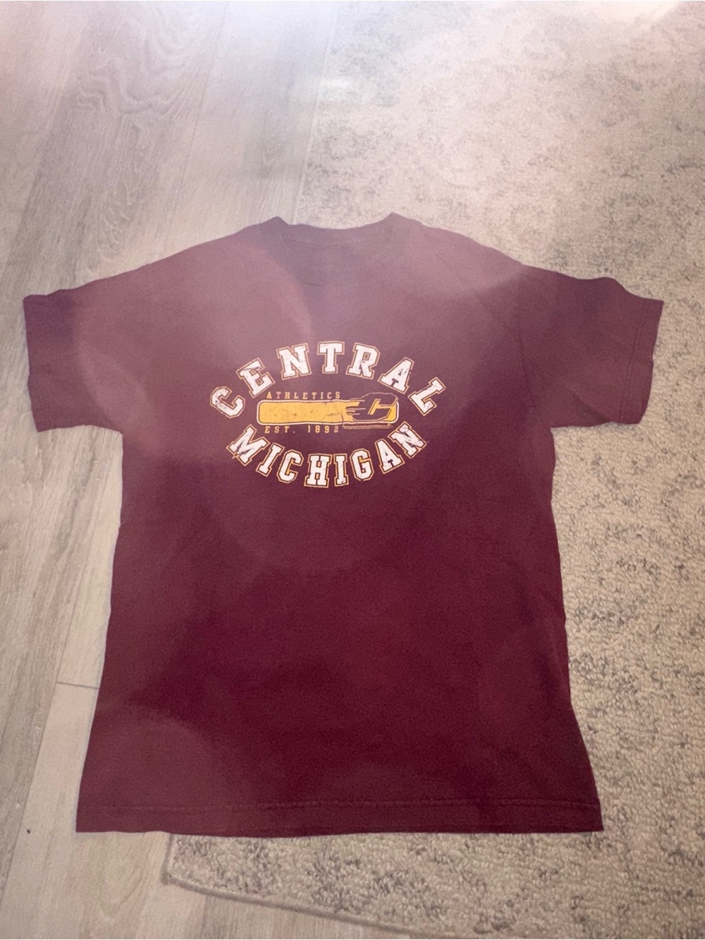 Central Michigan Maroon Graphic Crew Neck T‑Shirt